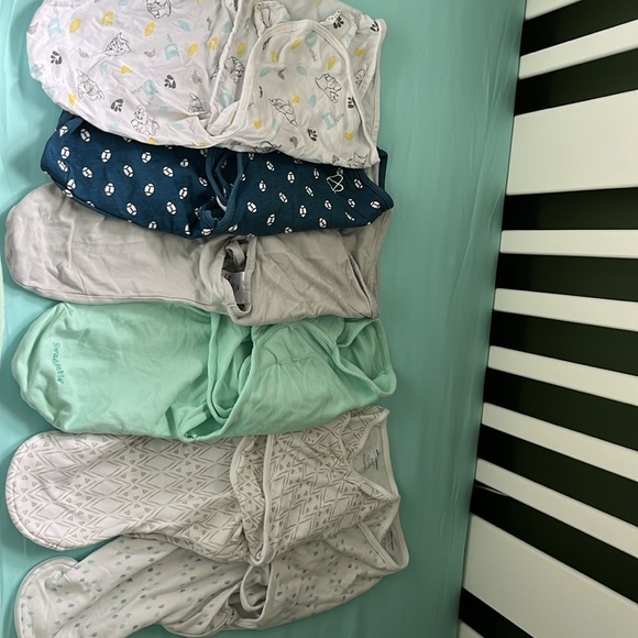 Newborn Velcro swaddles 0-3 month lot multiple colours - Picture 8 of 8